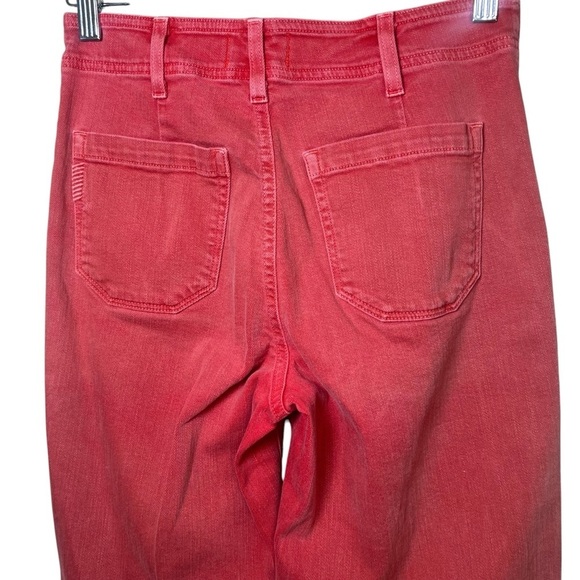 PAIGE Jeans Crop High Rise Wide Leg Raw Hem Denim Culotte Pants NELLIE Size 25 - Picture 3 of 7